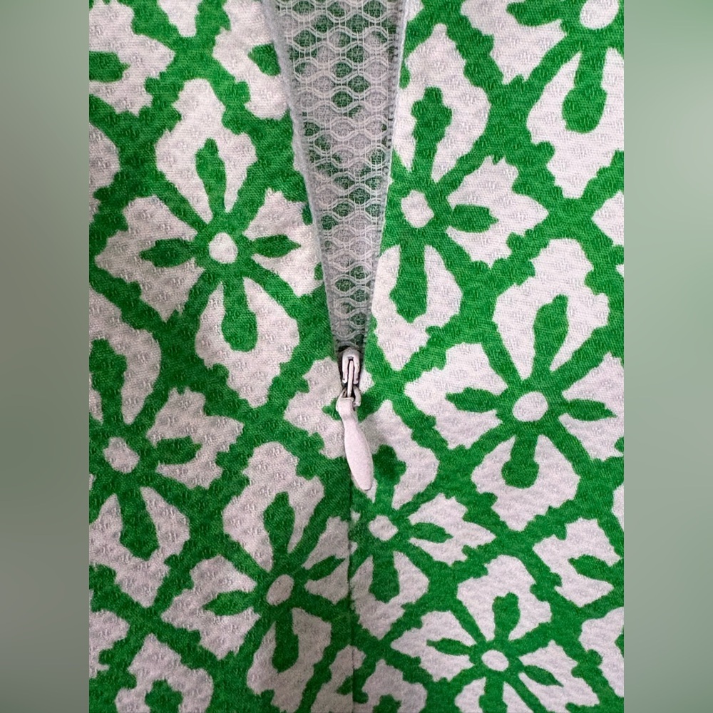 American Living Green & White Geometric Floral Sheath Dress - Size 8 - Picture 11 of 16
